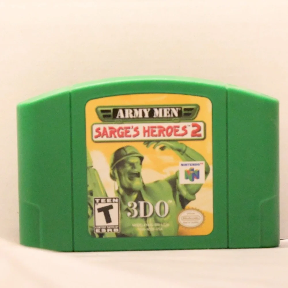 Army Men Sarge's Heroes 2 Nintendo 64 N64 Green Cart Authentic
